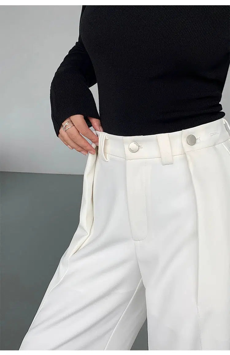 Wide-leg High-rise Pleated Pants