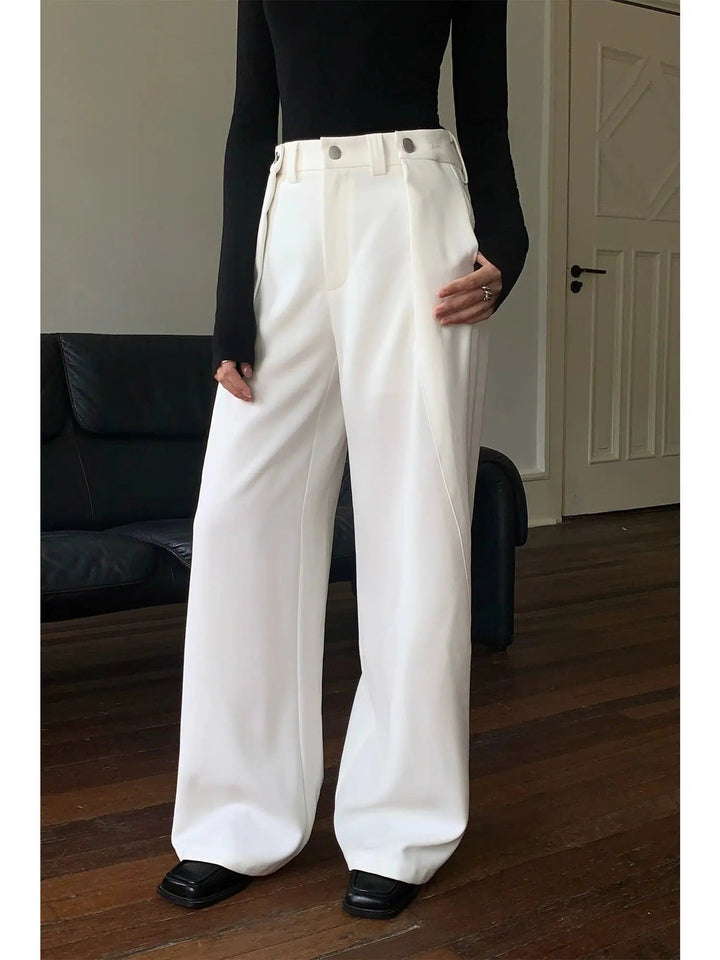 Wide-leg High-rise Pleated Pants