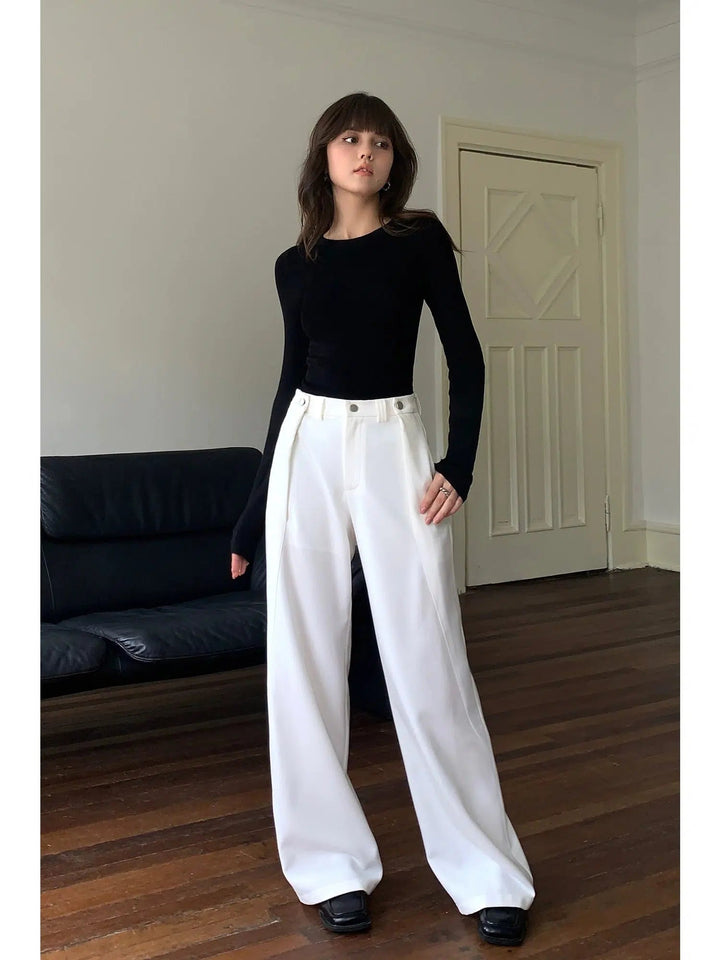 Wide-leg High-rise Pleated Pants