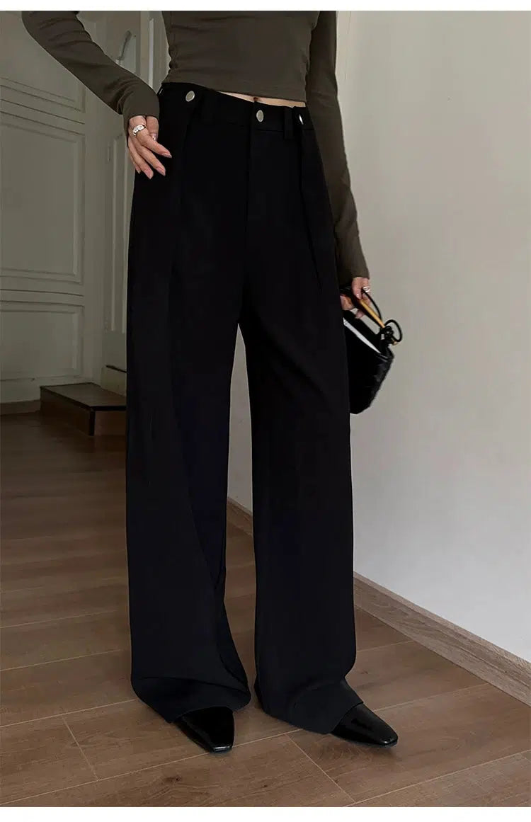 Wide-leg High-rise Pleated Pants