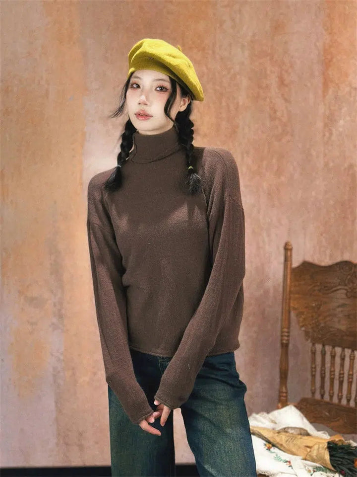 Turtleneck Knitted Bottoming Shirt