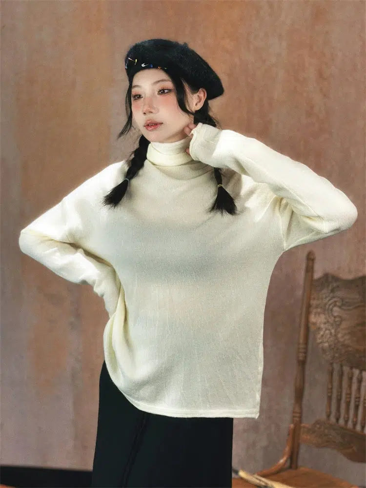 Turtleneck Knitted Bottoming Shirt