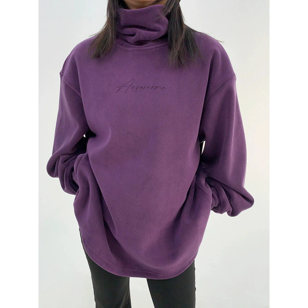 Fleece Turtleneck Hoodie