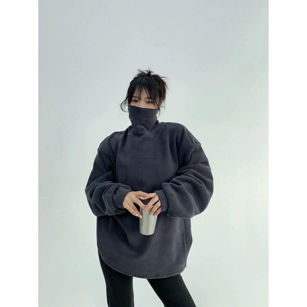 Fleece Turtleneck Hoodie