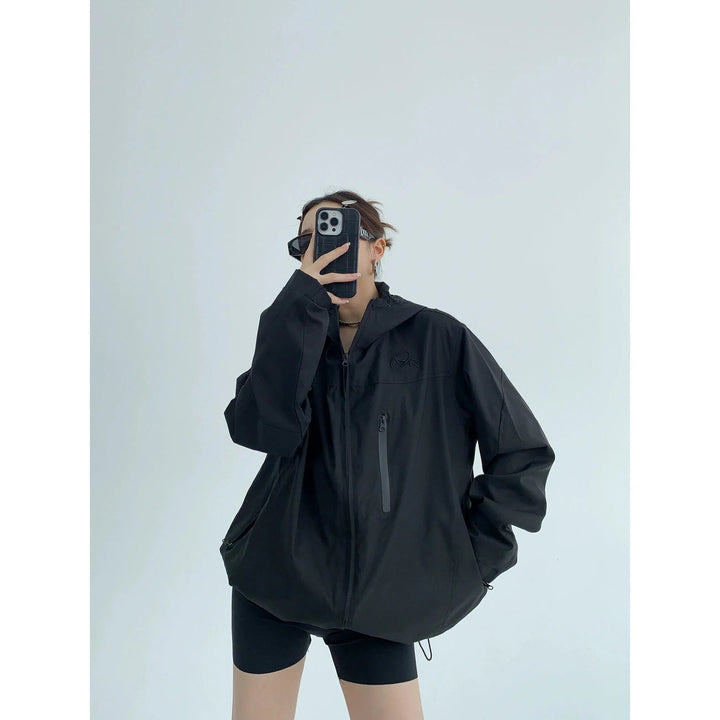 Women's Hooded Windbreaker Coat