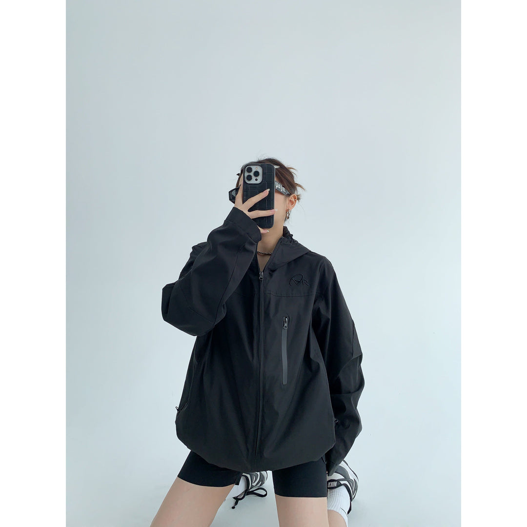 Women's Hooded Windbreaker Coat