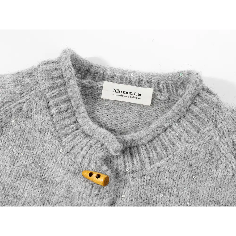 Button Accents Knit Cardigan