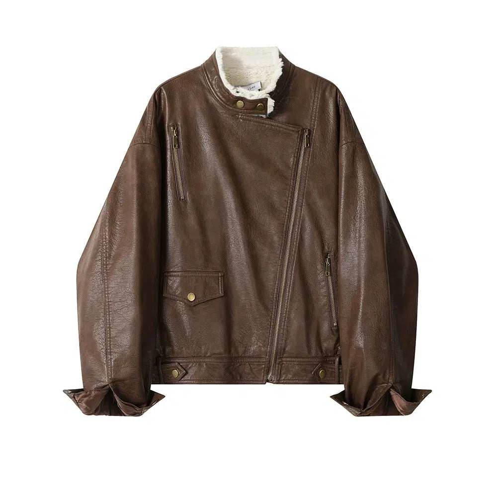 Shearling Lined Leather Jacket