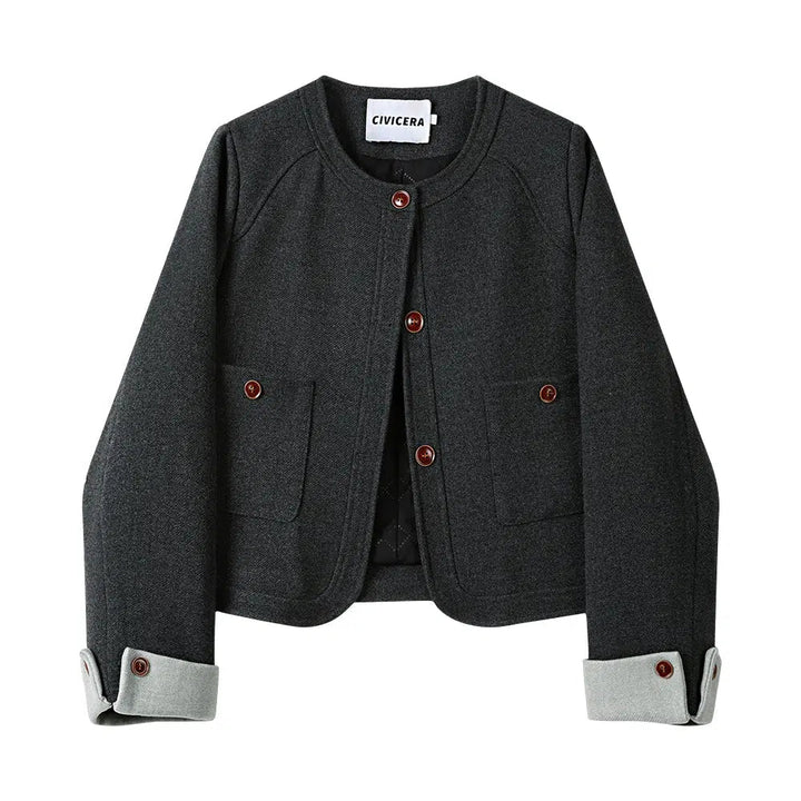 Button Accents Wool Coats