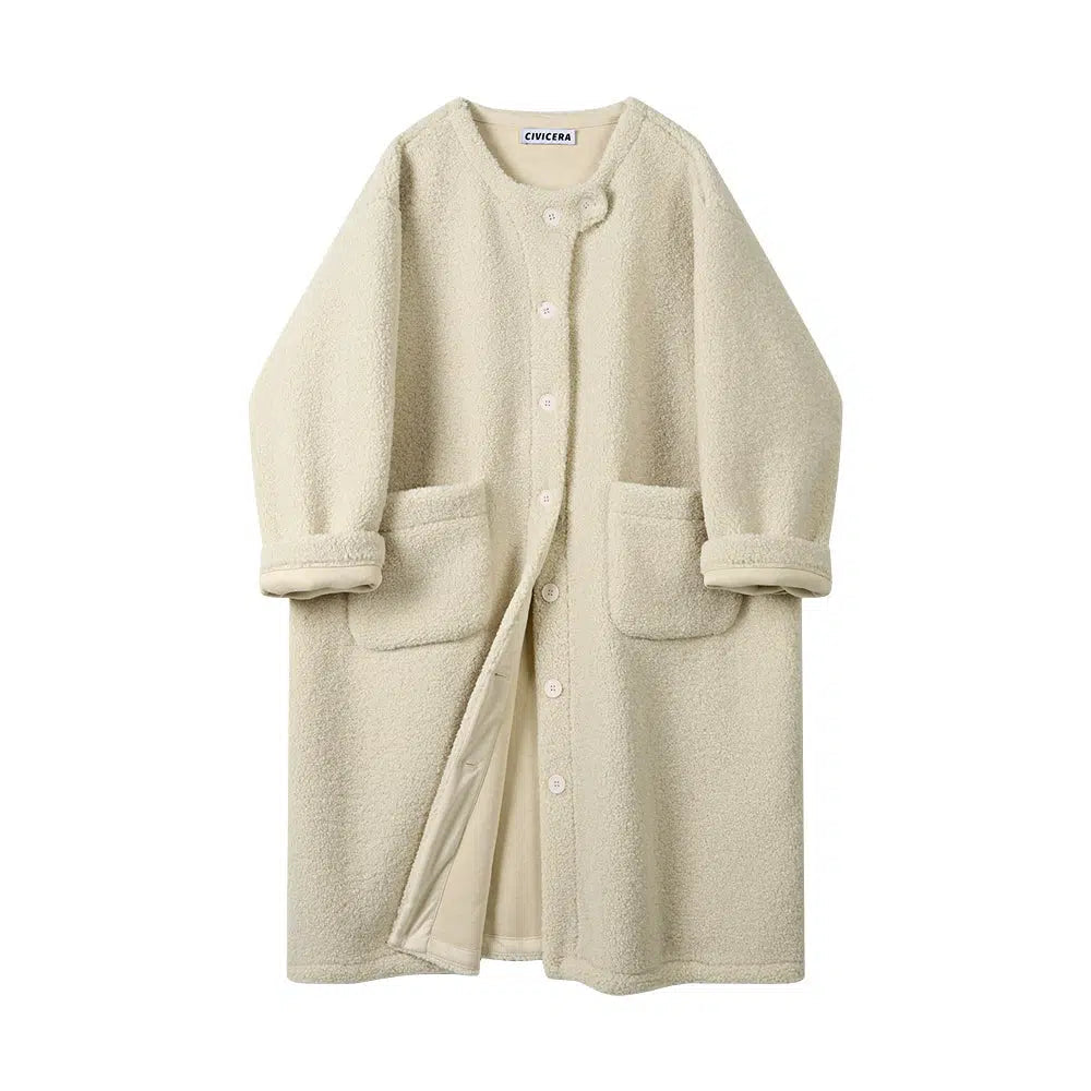 Wool Long Coat with Pockets