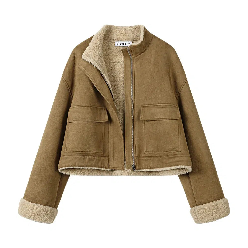 Wool-Blend Shearling Jacket