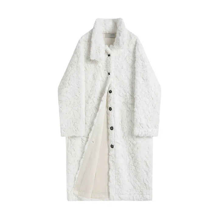 Button Closure Wool Coat