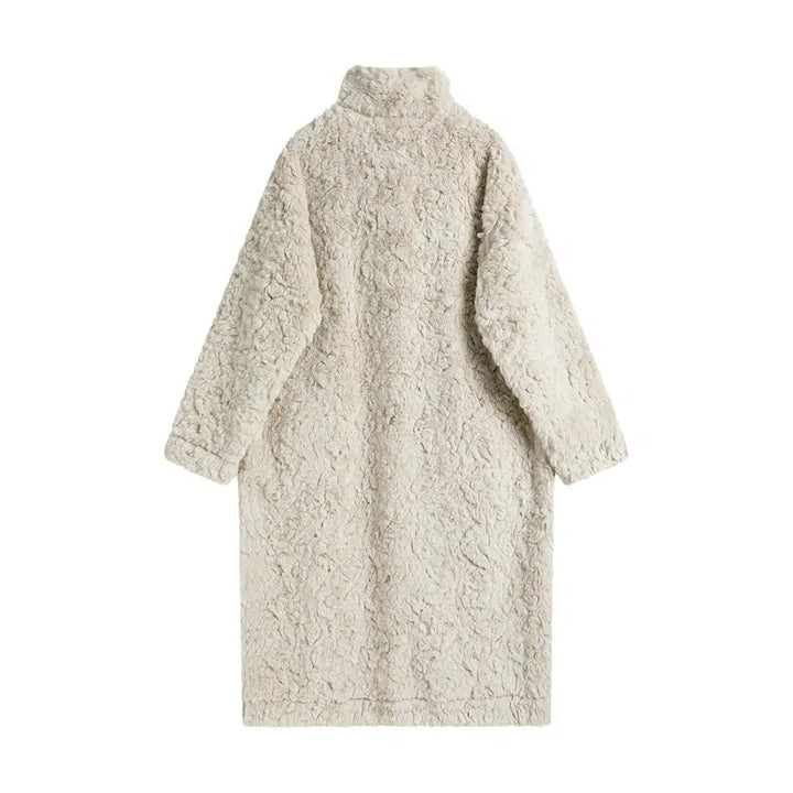 Button Closure Wool Coat