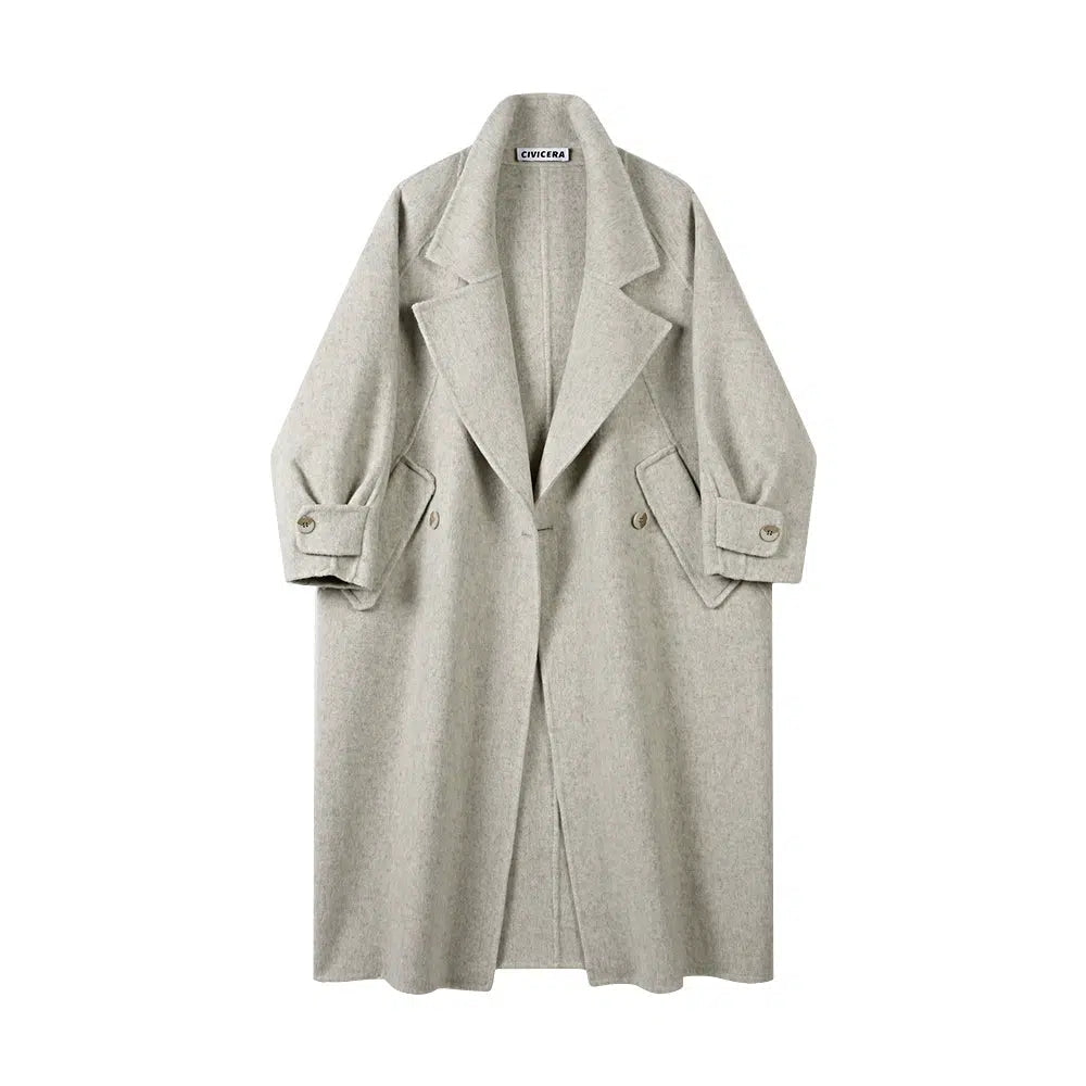 Lapel Collar Wool Overcoat