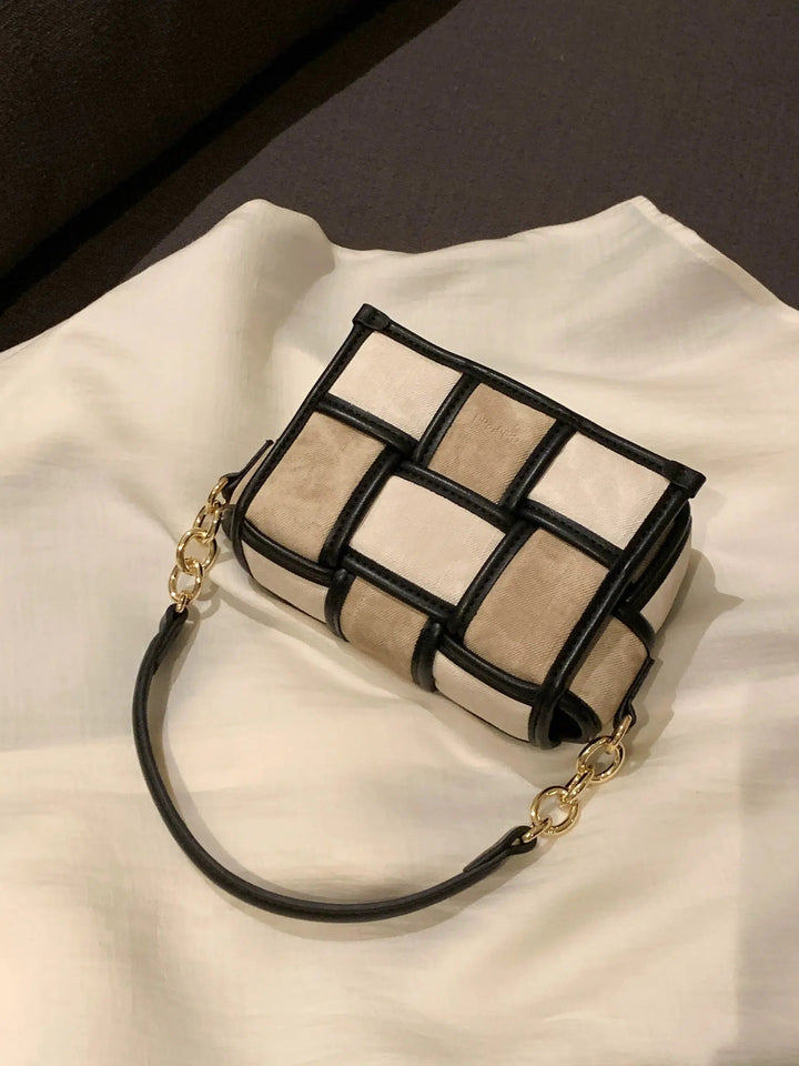 Woven Small Square Shoulder Bag