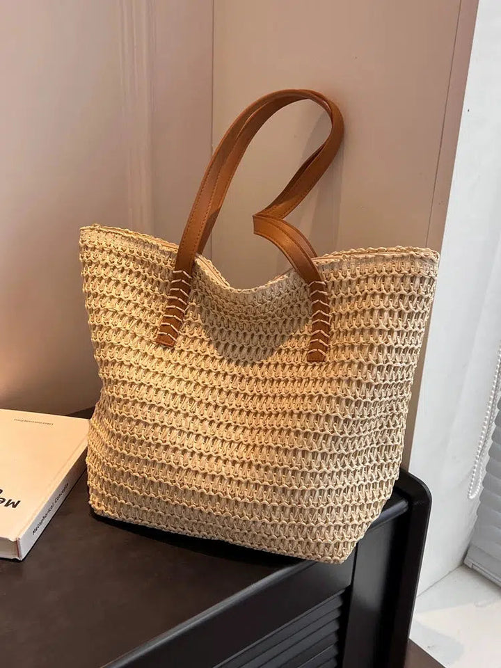 Woven Straw Tote Bag