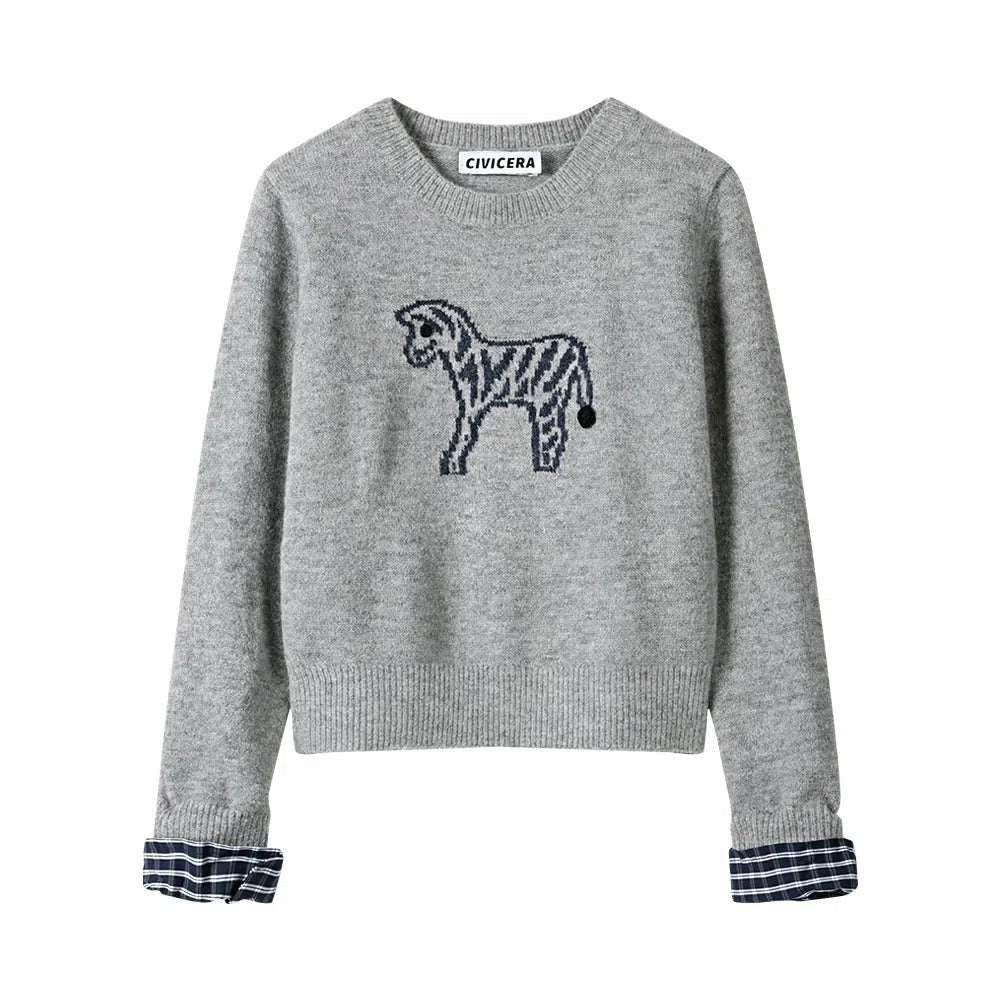 Zebra Pattern Sweatshirt