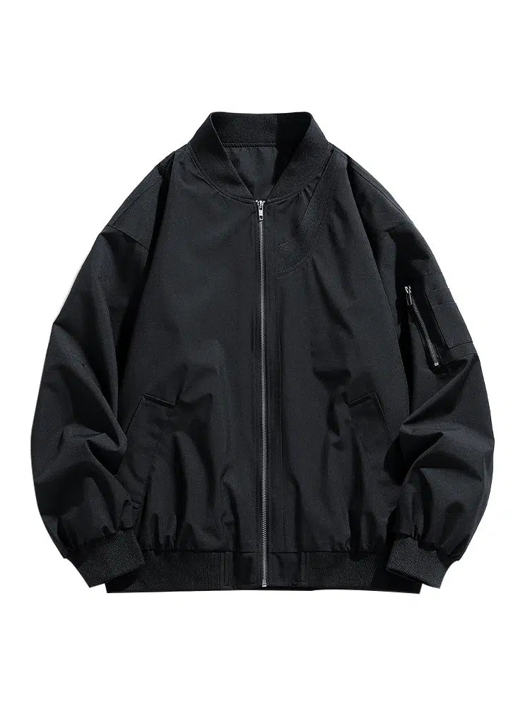 Zip Pockets Bomber Jacket