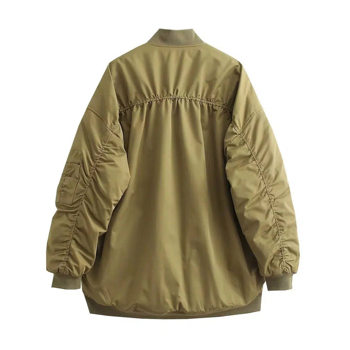 Zip Pockets Bomber Jacket