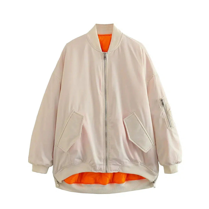 Zip Pockets Bomber Jacket