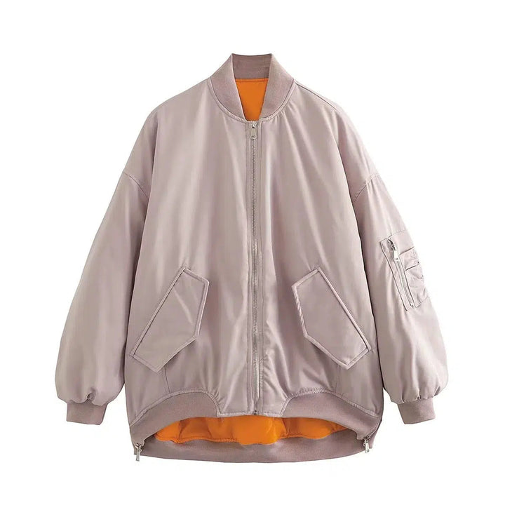 Zip Pockets Bomber Jacket