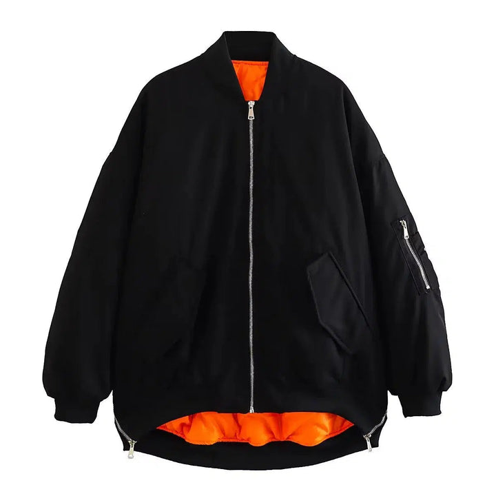 Zip Pockets Bomber Jacket