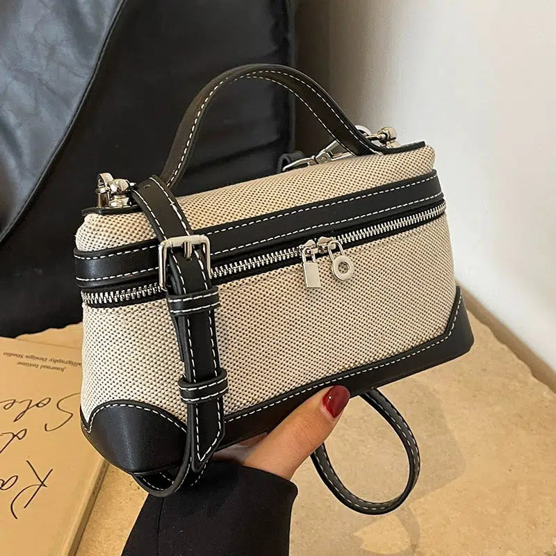 Zipper Buckle Small Square Handbag