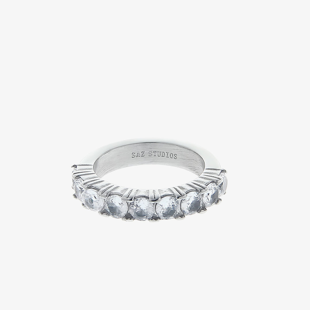 Zircon & Rivets Index Finger Ring