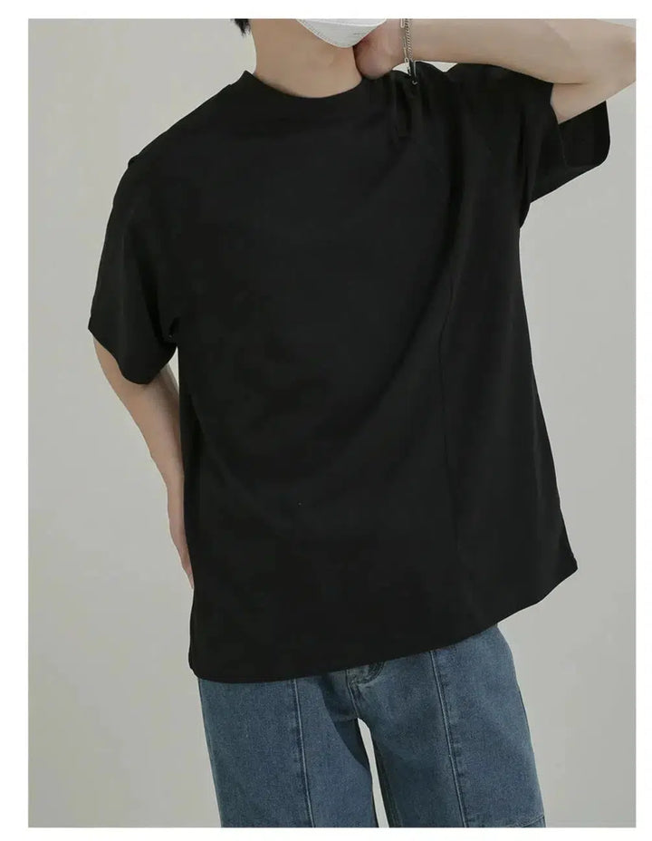 Asymmetrical Shoulder Line T-shirt