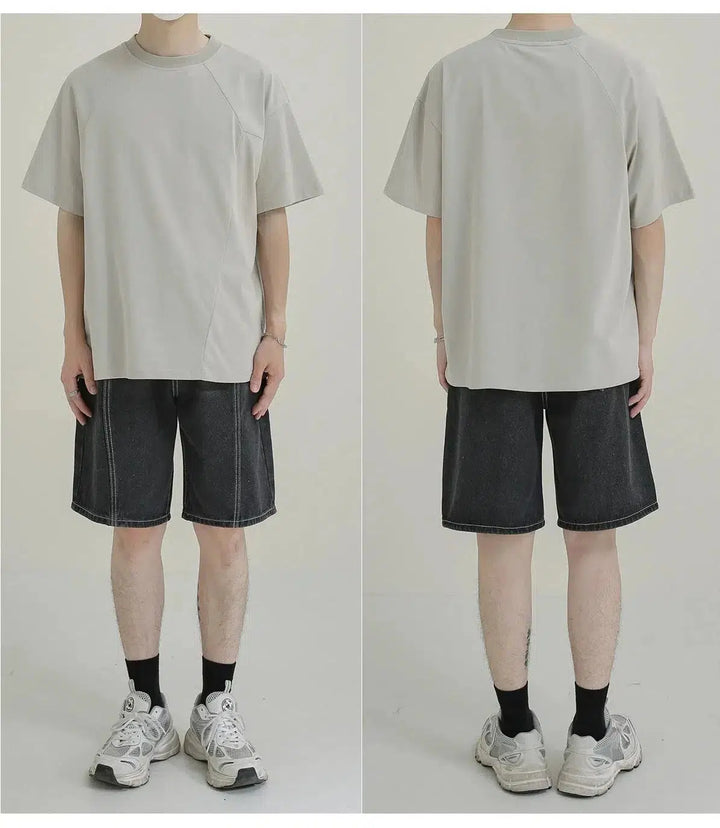 Asymmetrical Shoulder Line T-shirt