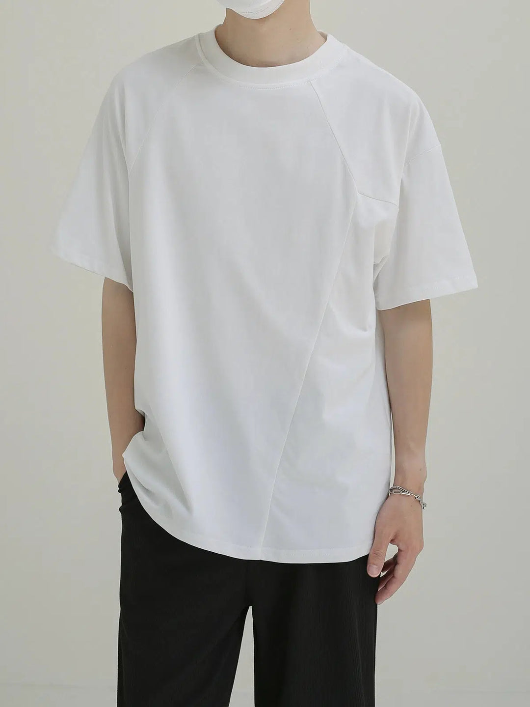 Asymmetrical Shoulder Line T-shirt