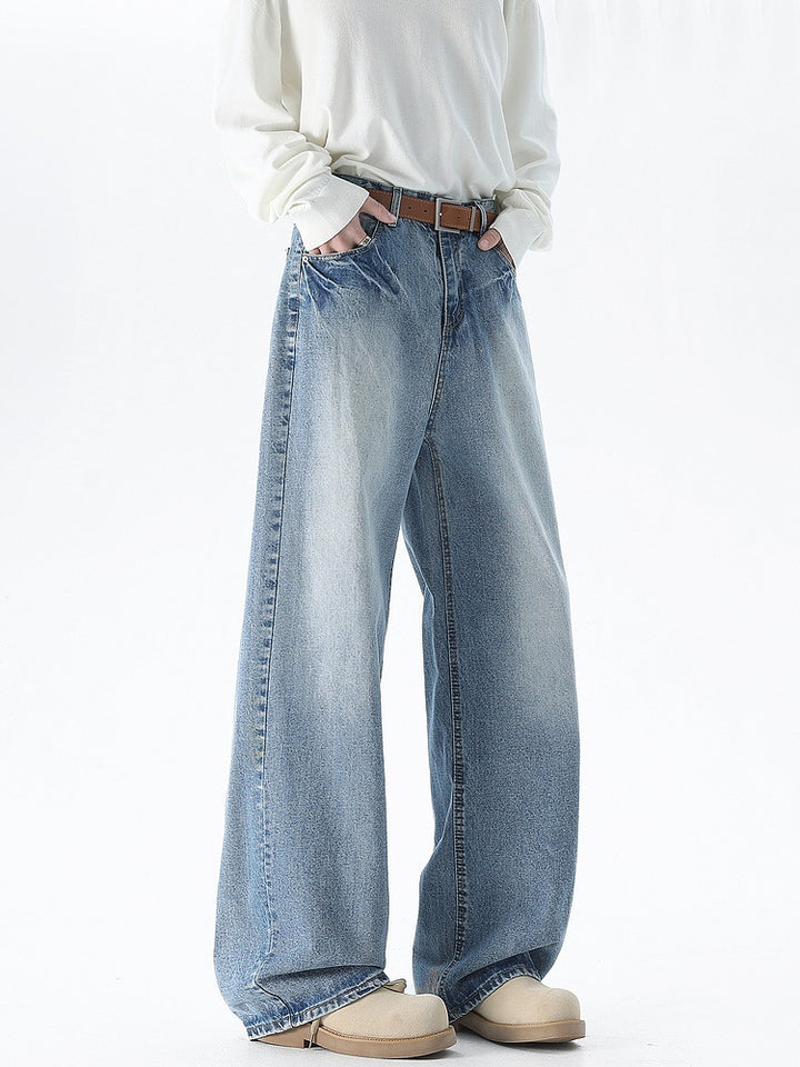 Light Blue Wide-leg Jeans