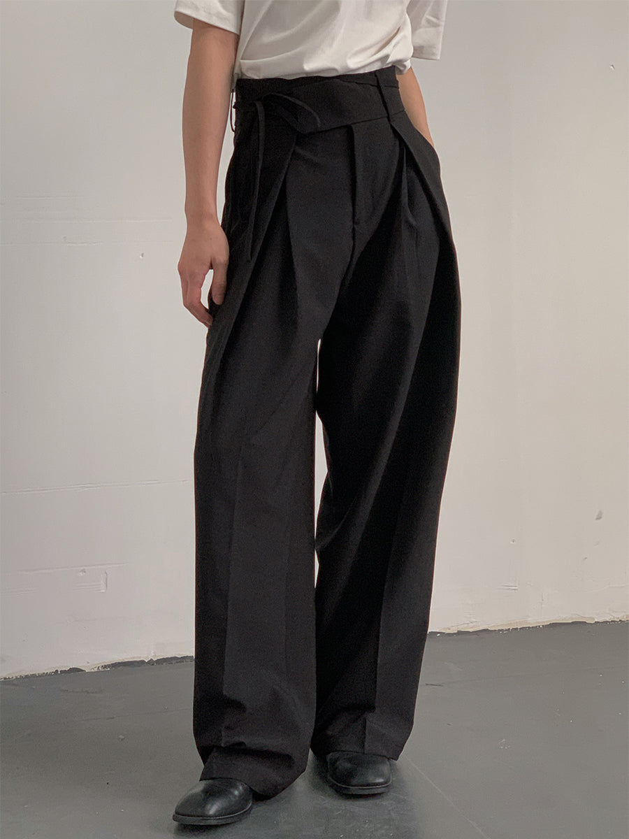 Waist-Tie Casual Pants