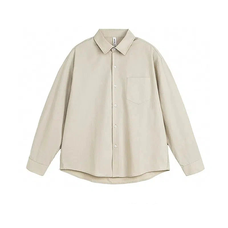 Casual Long-Sleeve Button-down Shirt