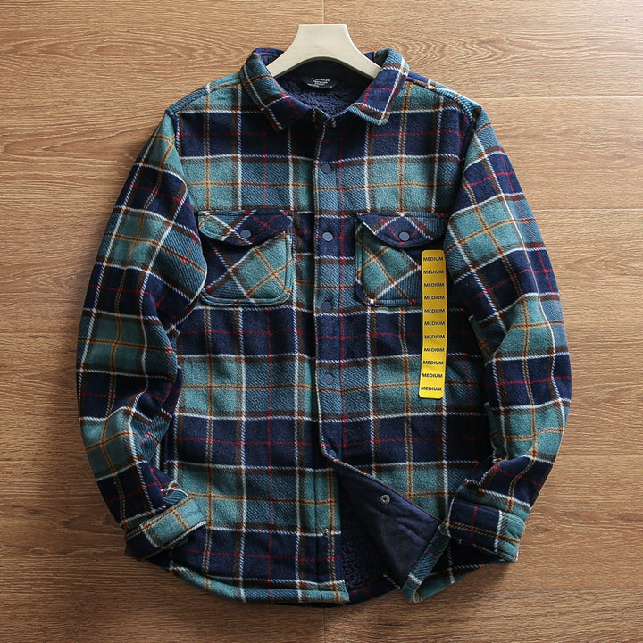 Loose-fit Plaid Jacket