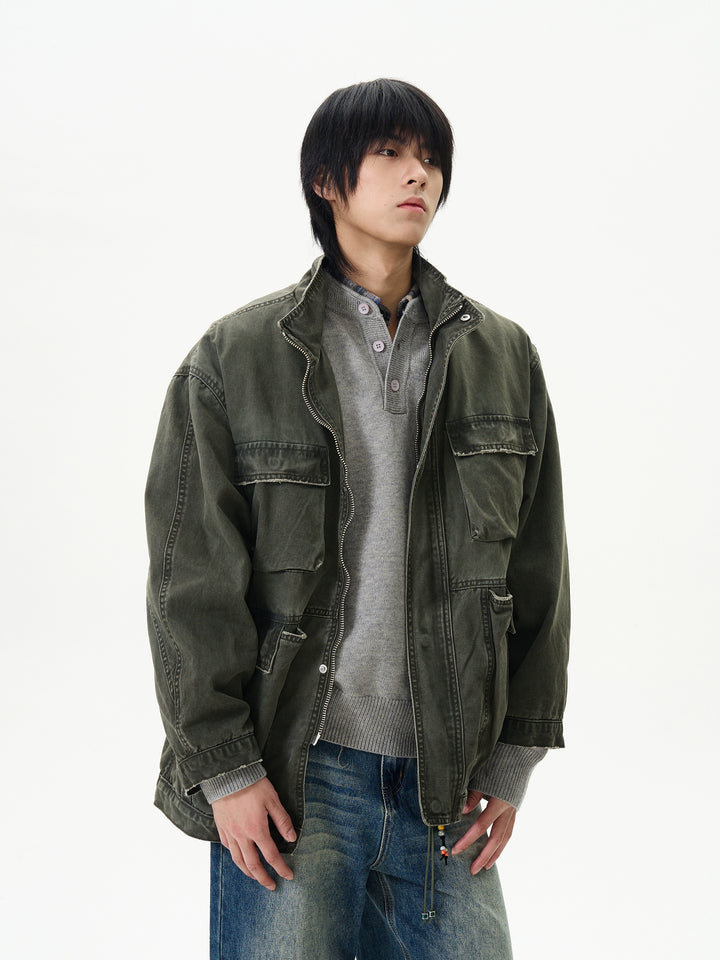 Green Multi-pocket Jacket