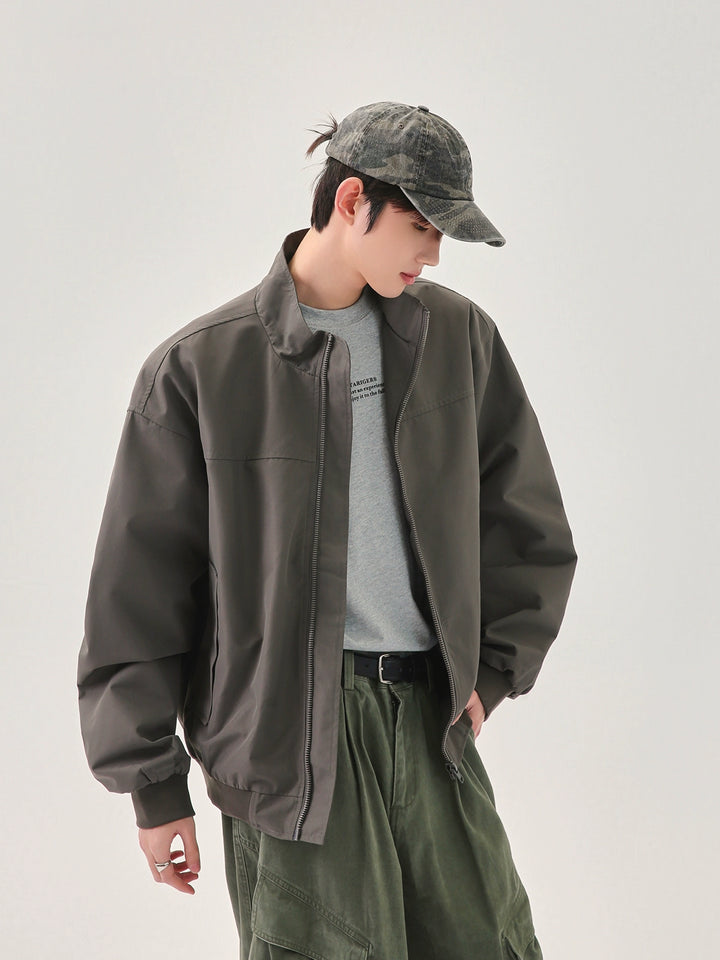 Stand Collar Baseball Jacket