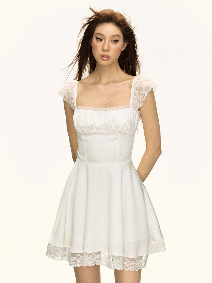 Lace Patchwork Retro Ballet Dress