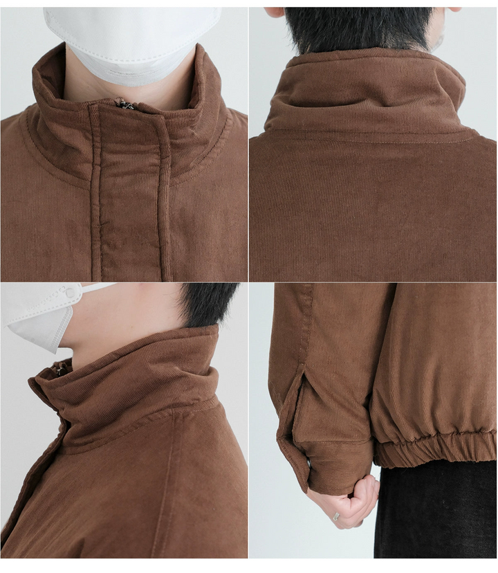 Soft Cotton Stand Collar Insulated Jacket