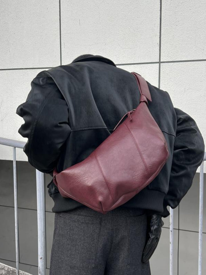 Red Leather Hobo Bag