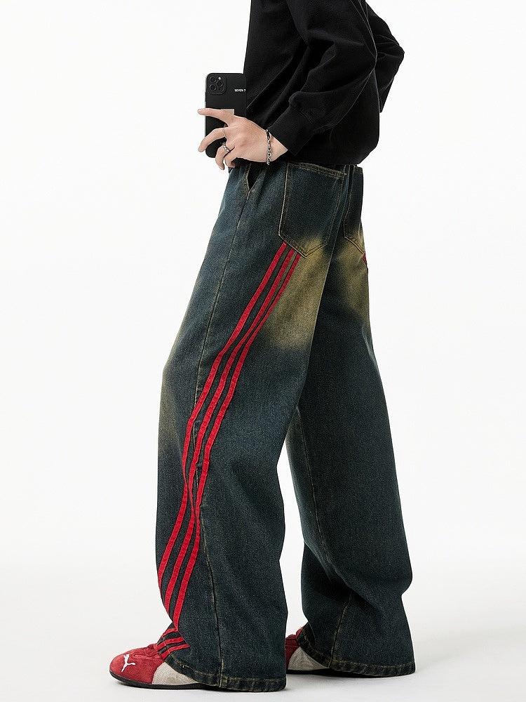 Side Stripe Drawstring Jeans