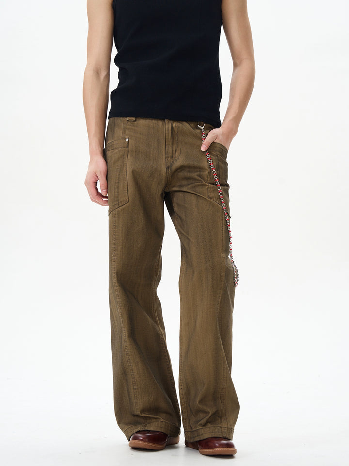 Retro Overalls Style Logging Pants