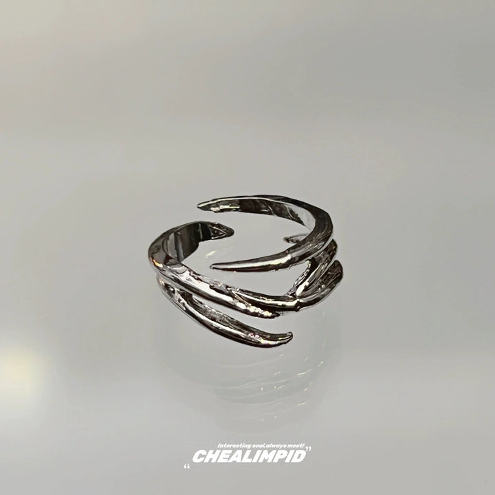 Irregular Claw Open Ring, Hip-hop Style-The Korean Fashion