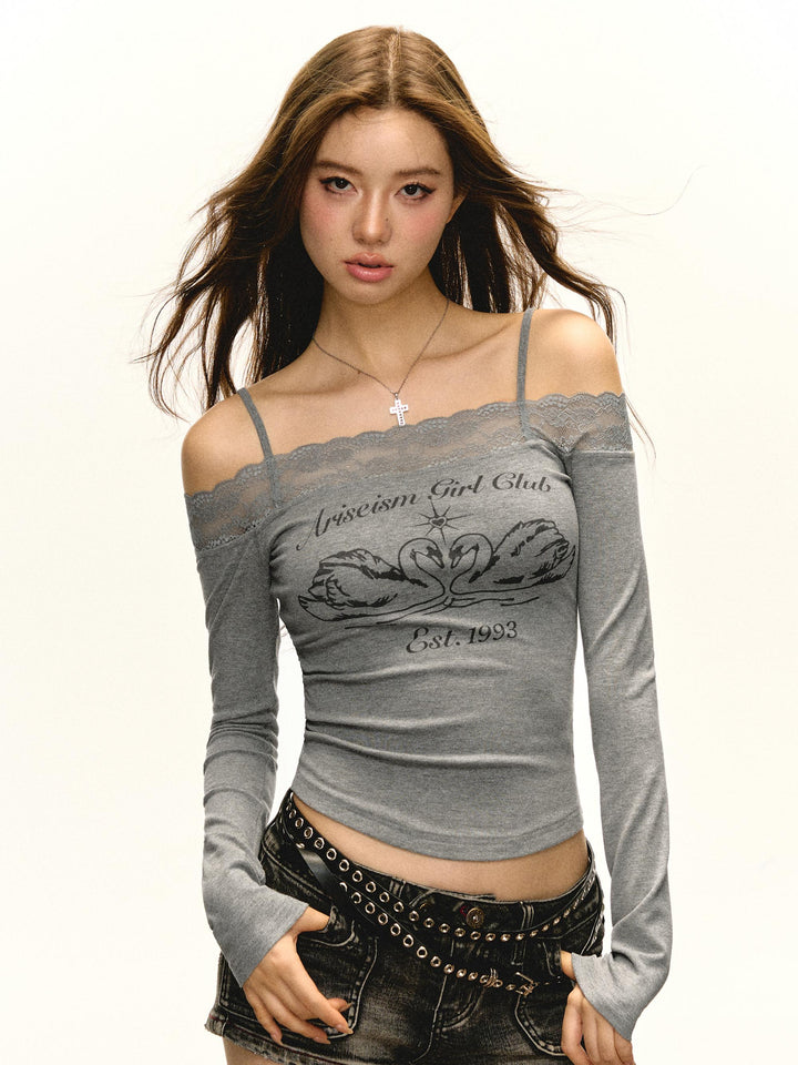 Slim-Fit Retro Long-Sleeve Top