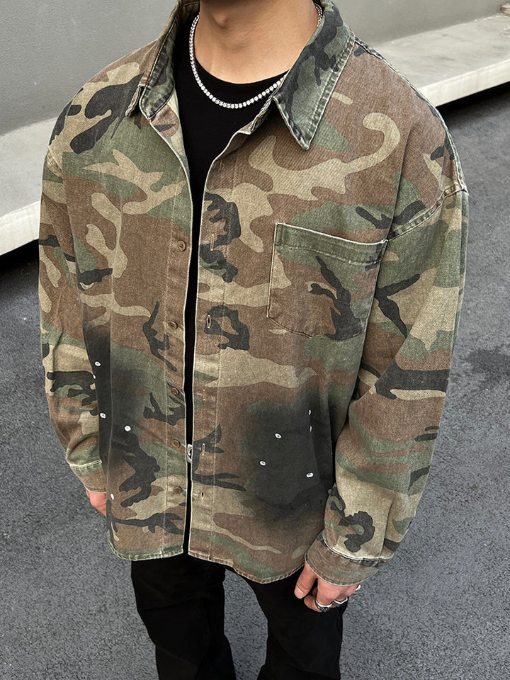 Camouflage Denim Overshirt