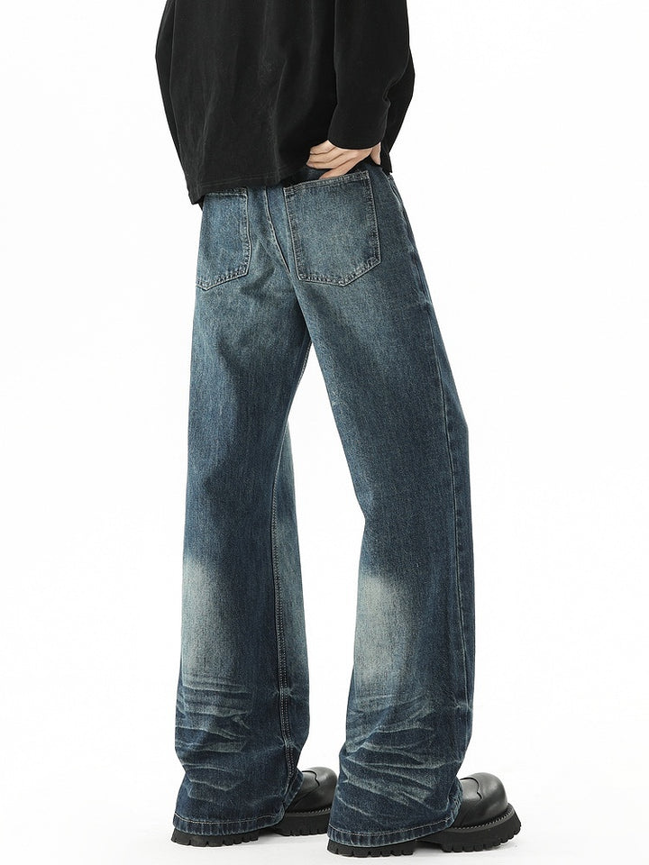 Blue Denim Flared Pants