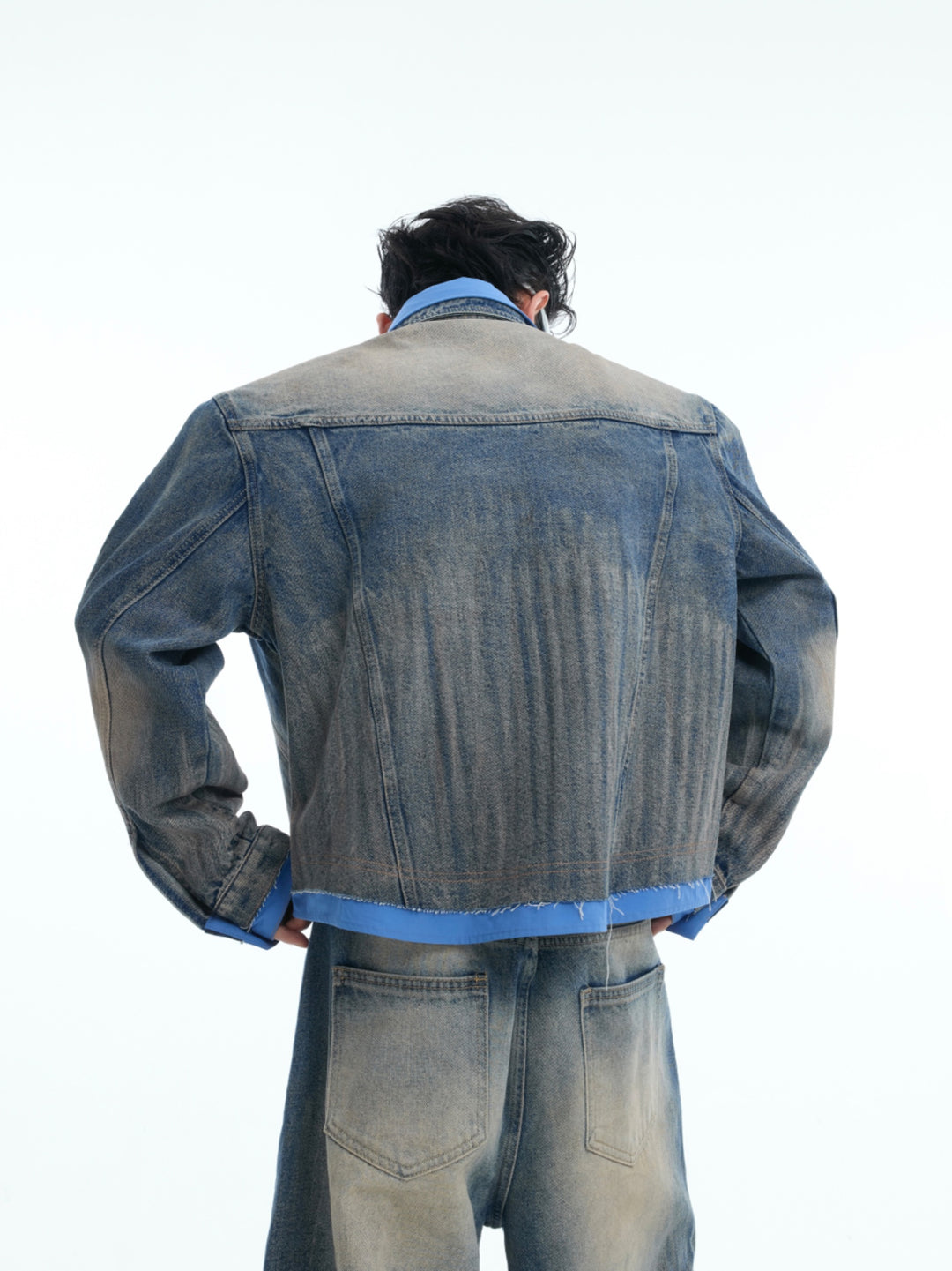 Deconstructed Denim Jacket and Pants