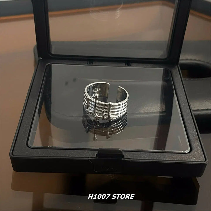 Adjustable Vintage Hip-Hop Style Ring