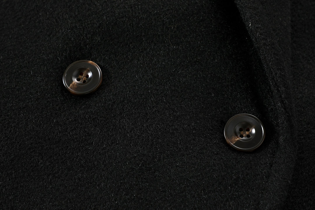 Double-Breasted Wool Coat with Belt