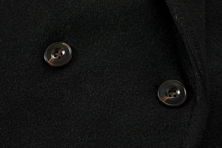 Double-Breasted Wool Coat with Belt